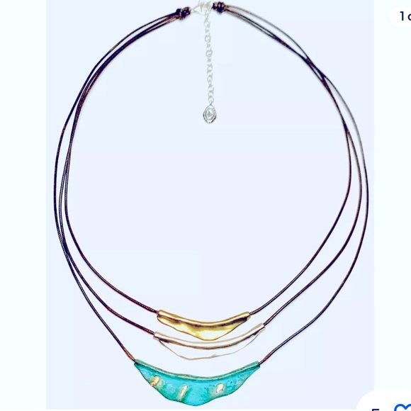 Silpada Vintage Sterling & Patina Brass Cayman Three Strand Necklace - Picture 4 of 8